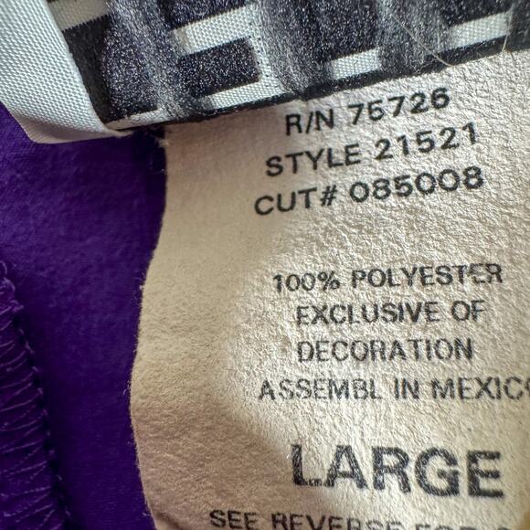 Vintage 80s/90s Freddi Purple Embroidered Western Blouse | Size Large - Picture 3 of 4